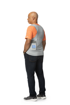 man wearing fitted vest product