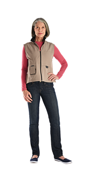 woman wearing light weight vest product